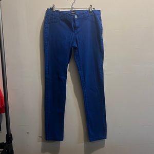 Blue stretchy pants